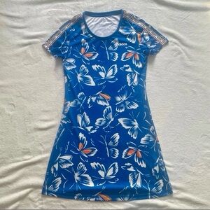 Adidas Womens Farm Rio Print Dress EI4825 Blue/White- Size XS